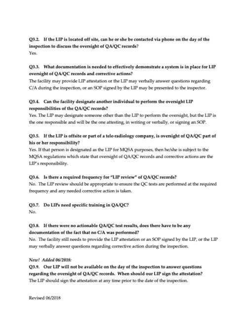 Mammography Quality Standards Act (MQSA) Enhancing Quality Using the